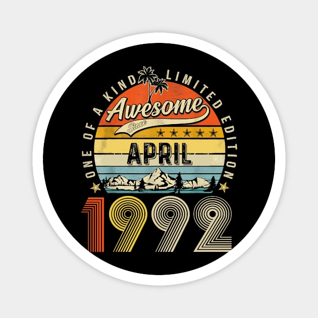 Awesome Since April 1992 Vintage 31st Birthday Magnet by Mhoon 